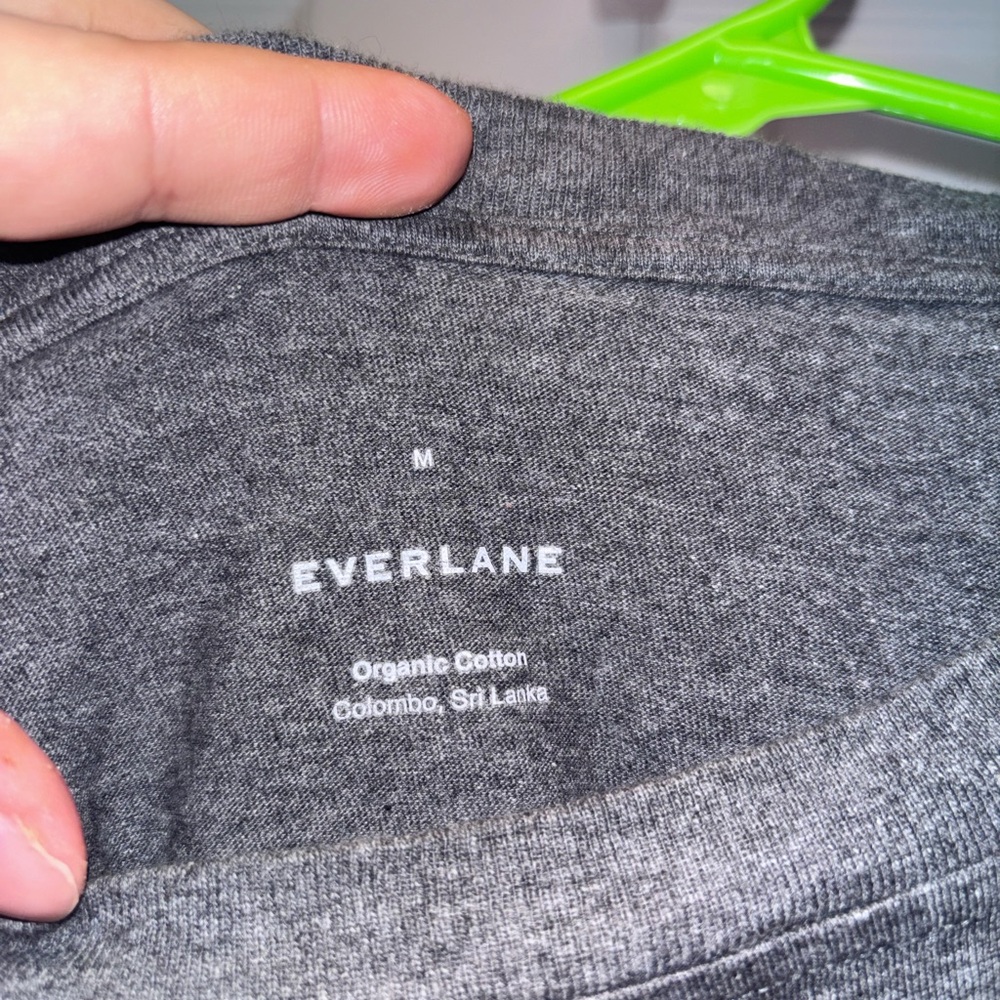 Everlane Gray Organic Cotton Long Sleeve Top – Size M - Picture 3 of 6